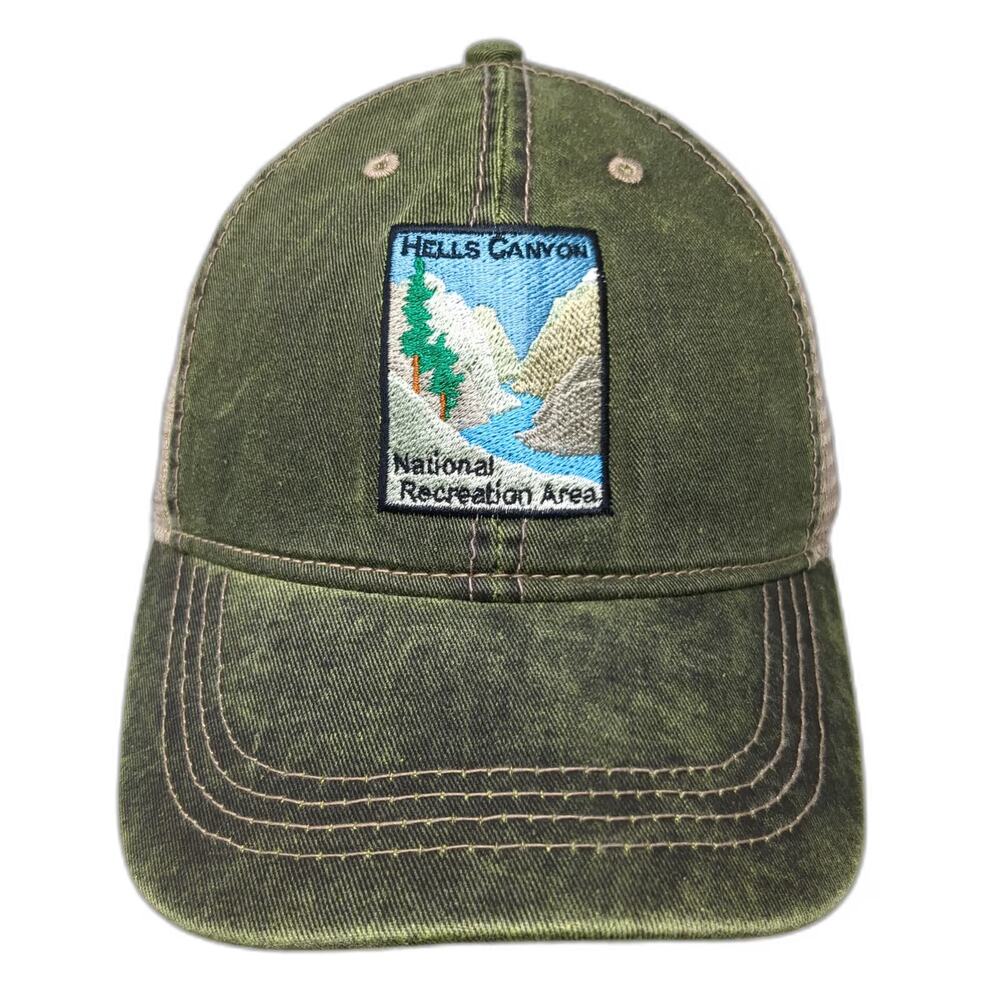 ACE USA Trucker Hat Green OSFM Hells Canyon National Recreation Area Mesh Snap